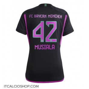 Bayern Munich Jamal Musiala #42 Seconda Maglia Femmina 2023-24 Manica Corta